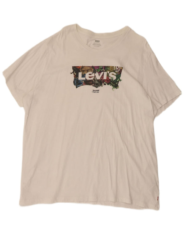 Levi's Grafisk T-shirt top til kvinder 2XL hvid bomuld