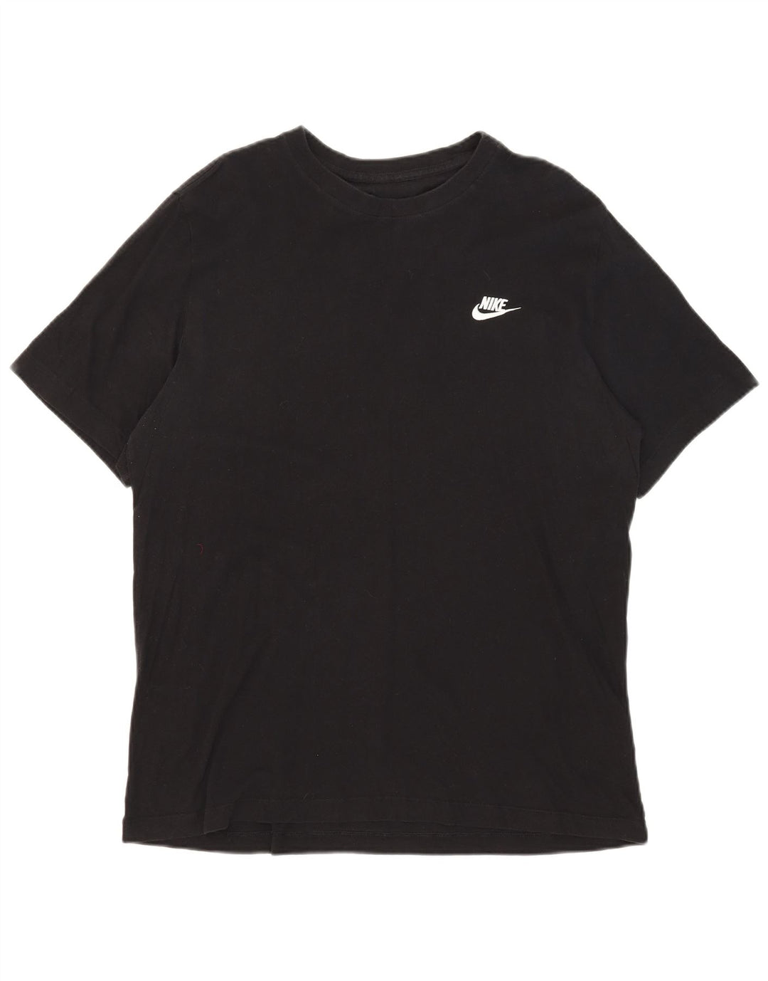 Nike Dame T-Shirt Top UK 16 Stor Sort Bomuld