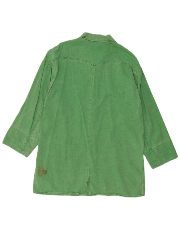 Antonette Dame Loose Fit Denim Coat UK 12 Medium Green Bomuld