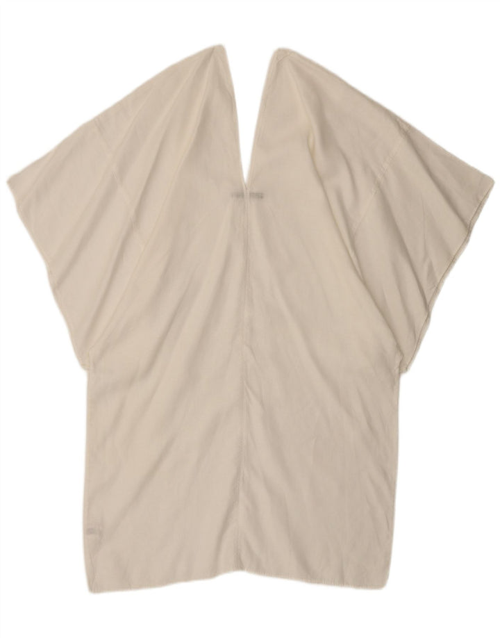 Stefanel Dame Batwing Bluse Top UK 14 Large White Linen