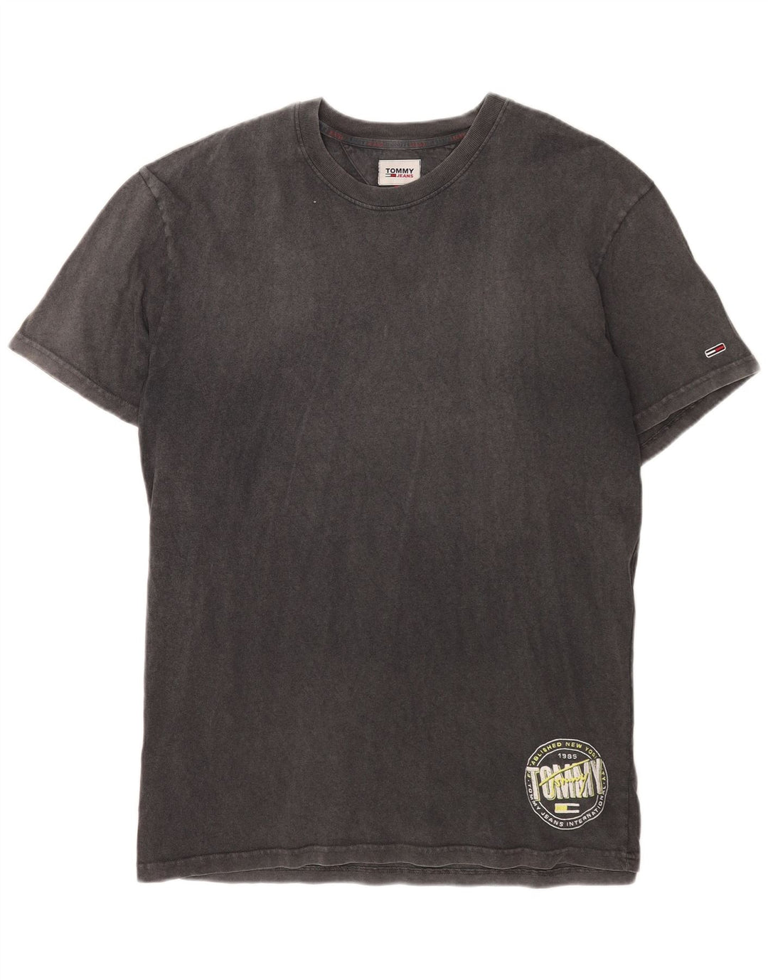 Tommy Hilfiger Herre T-Shirt Top XL Grå Bomuld
