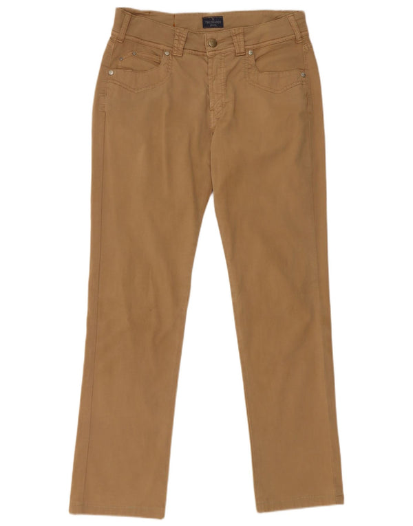 Trussardi Lige Casual Bukser til kvinder W29 L30 Beige Bomuld