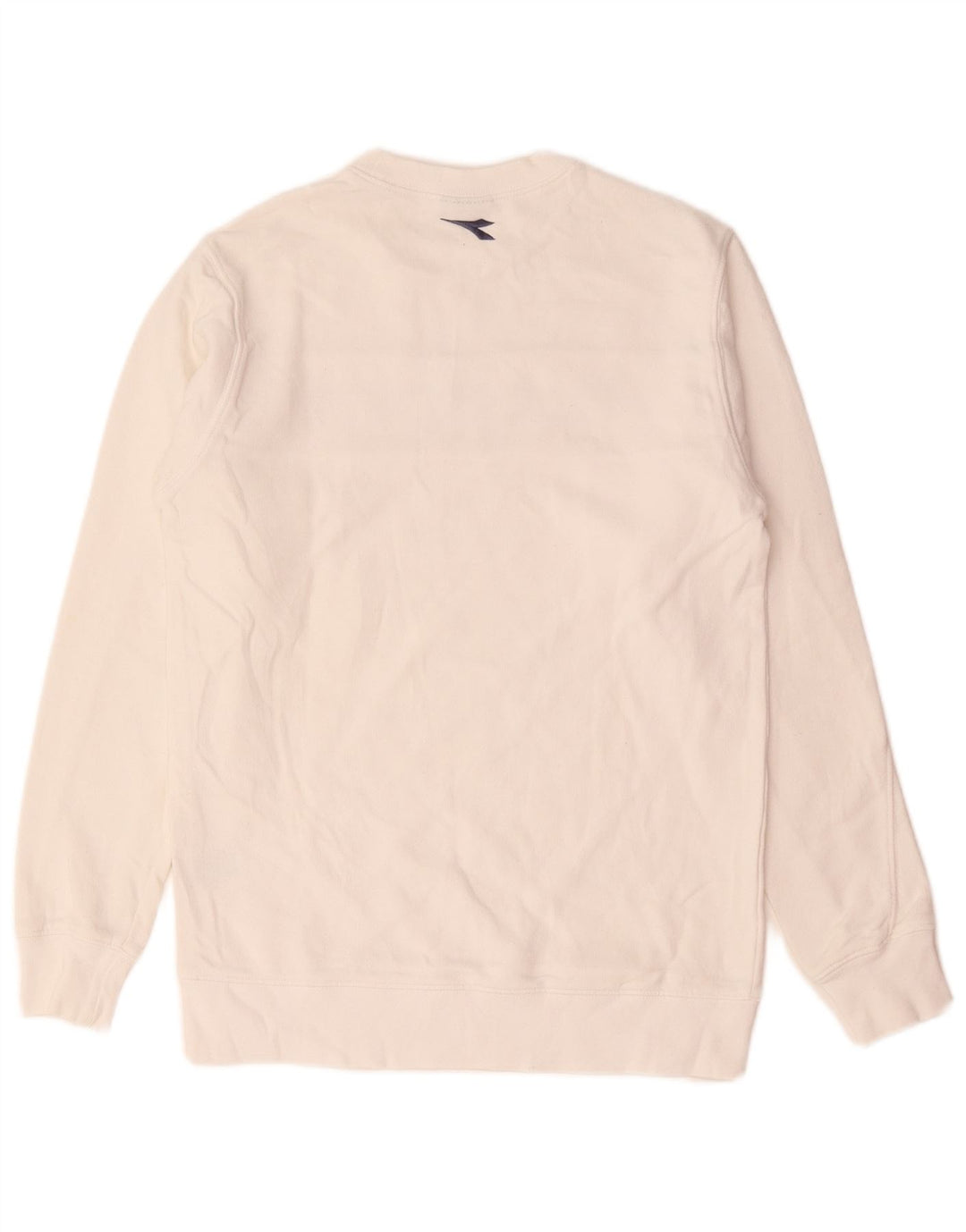 Diadora Herre Grafisk Sweatshirt Jumper Lille Hvid Bomuld