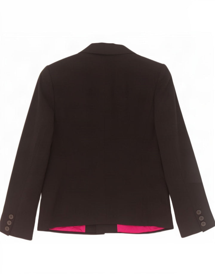 Marks & Spencer Dame 3 Button Blazer Jacket UK 12 Medium Black Viscose