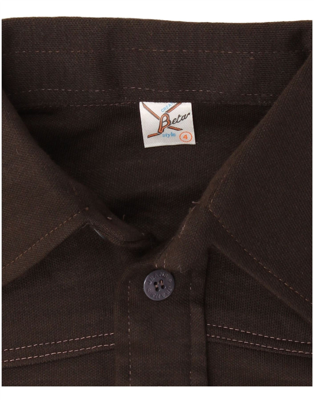 BETA Langærmet poloshirt til mænd, lille brun