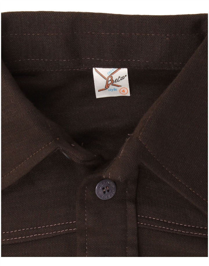 BETA Langærmet poloshirt til mænd, lille brun