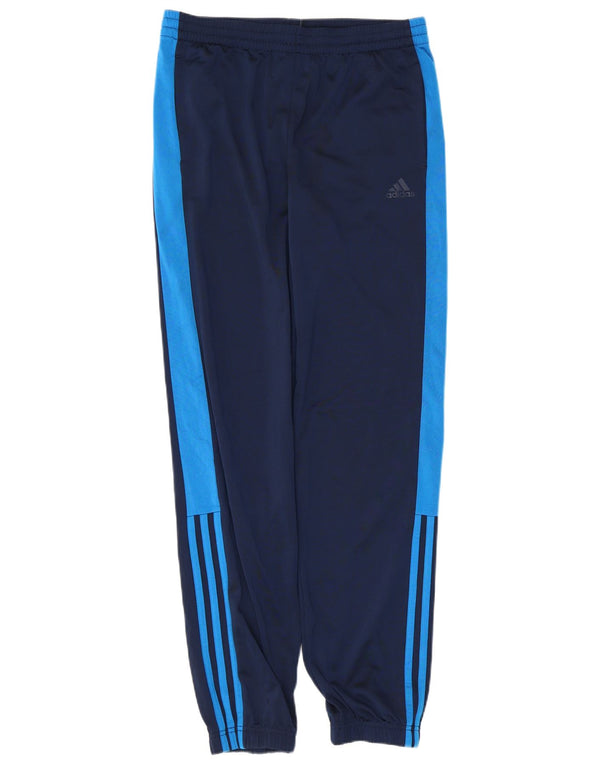 Adidas Drenge Træningsdragt Bukser Joggers 15-16 år Navy Blue Colourblock