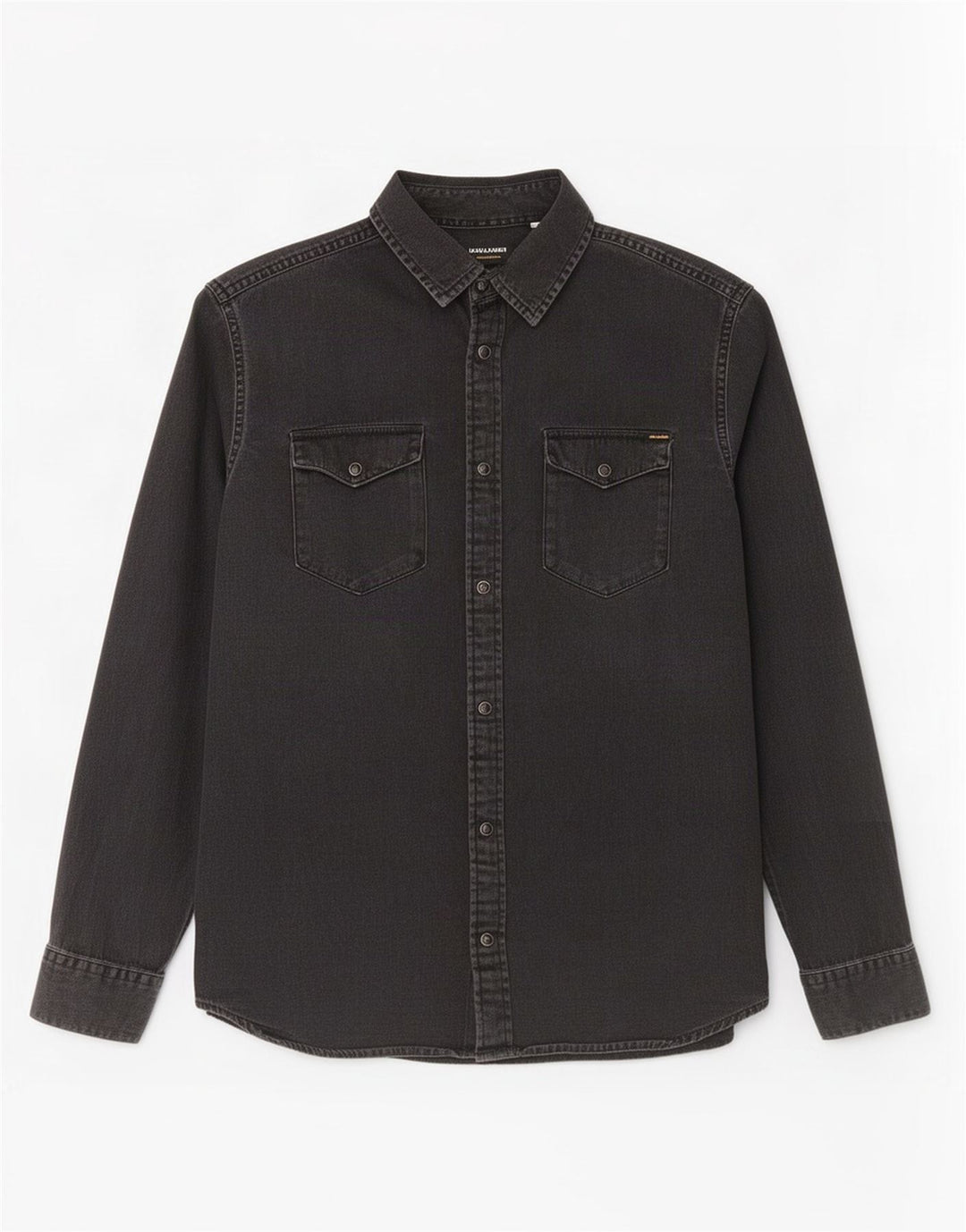Jack & Jones Denimskjorte til mænd Stor sort bomuld