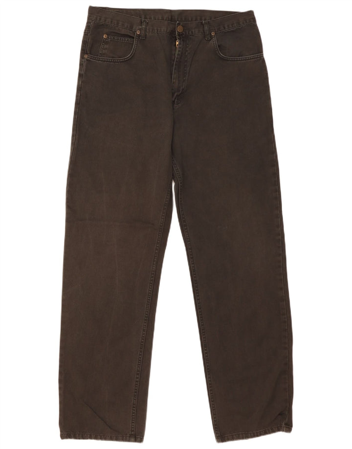 Lee Straight Jeans til mænd W34 L32 sort bomuld
