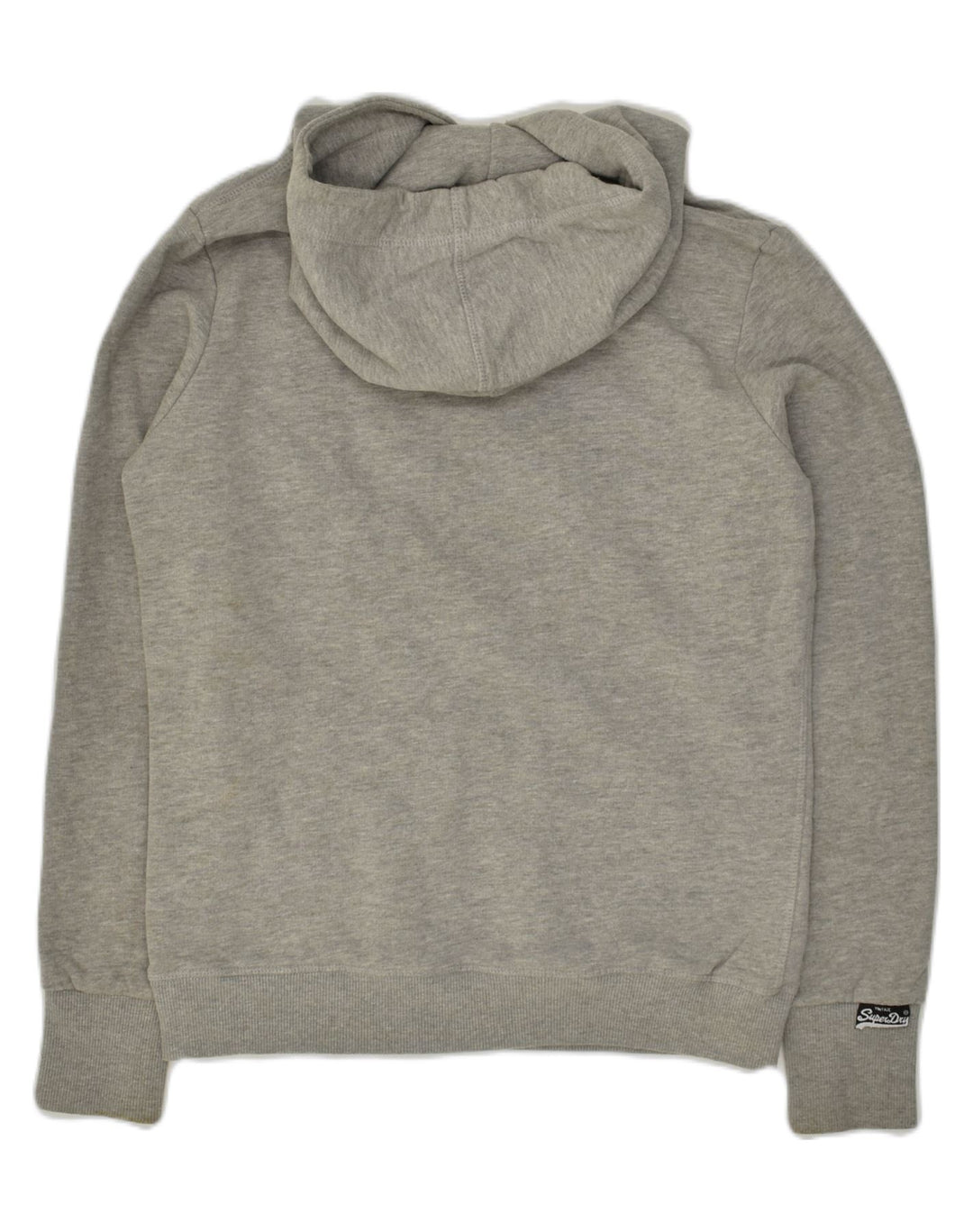 SUPERDRY Womens Hoodie Jumper UK 14 Medium Grey | Vintage Superdry | Thrift | Second-Hand Superdry | Used Clothing | Messina Hembry 