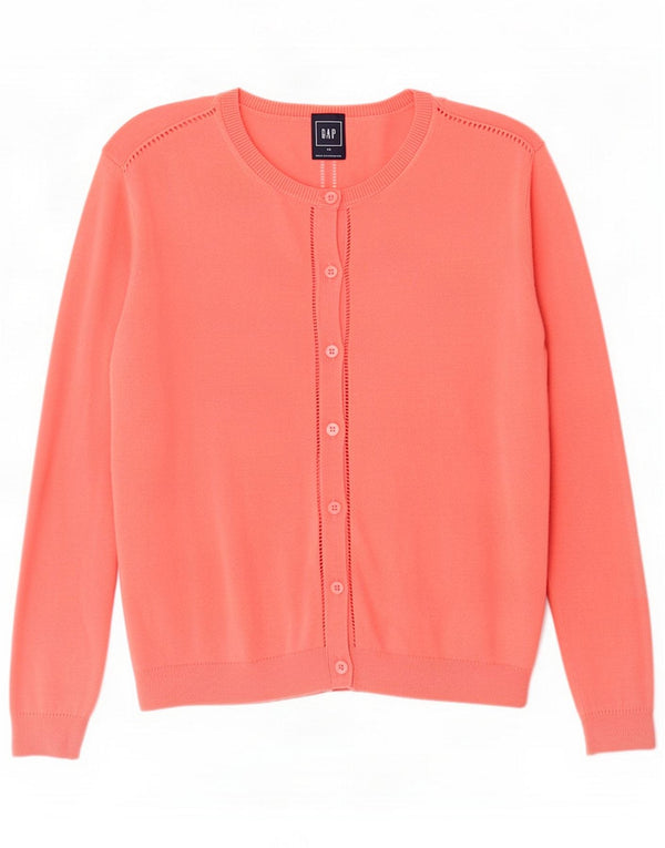 Gap Womens Relaxed Fit Cardigan Sweater UK 6 XS Pink Cotton