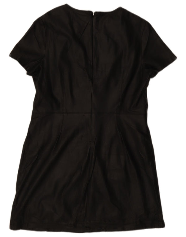 Lipsy Womens imiteret læderkjole UK 14 Medium Black Polyurethane