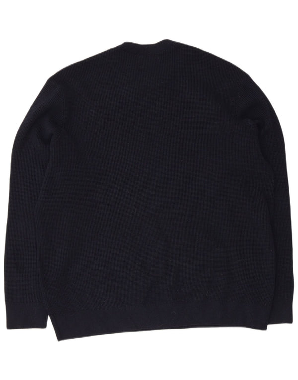 Marks & Spencer Herre sweater med rund hals 3XL marineblå polyester