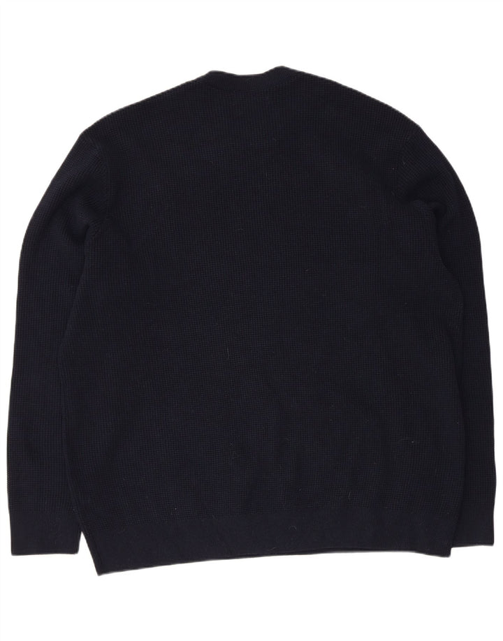 Marks & Spencer Herre sweater med rund hals 3XL marineblå polyester