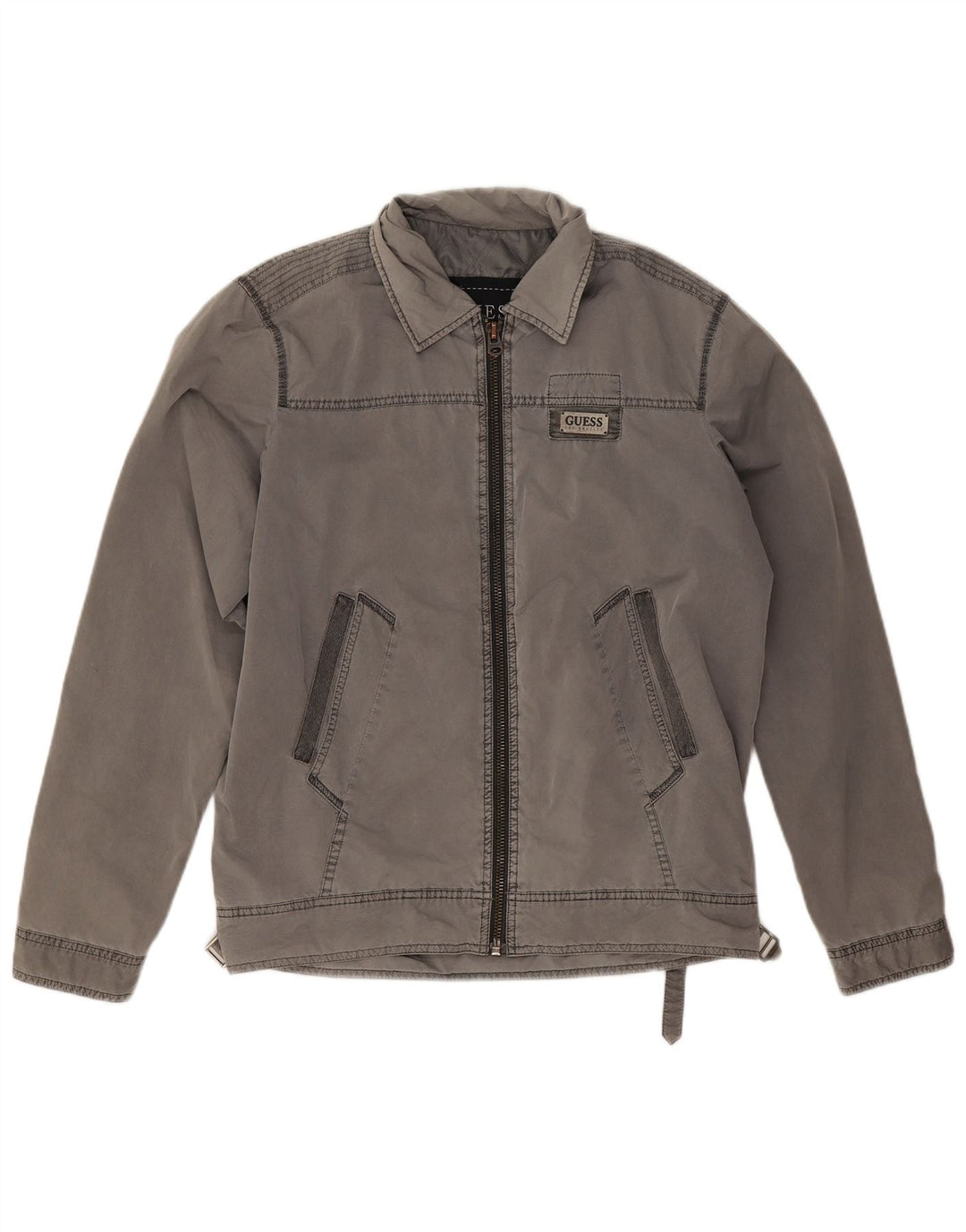 Guess Herre Bomber Jacket UK 38 Medium Grey Polyester