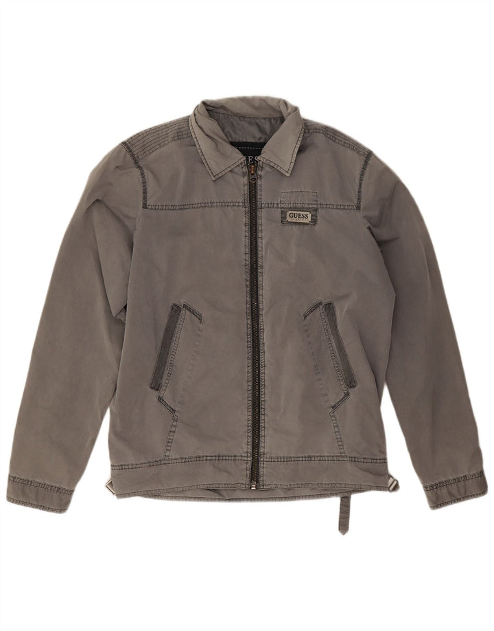 Guess Herre Bomber Jacket UK 38 Medium Grey Polyester