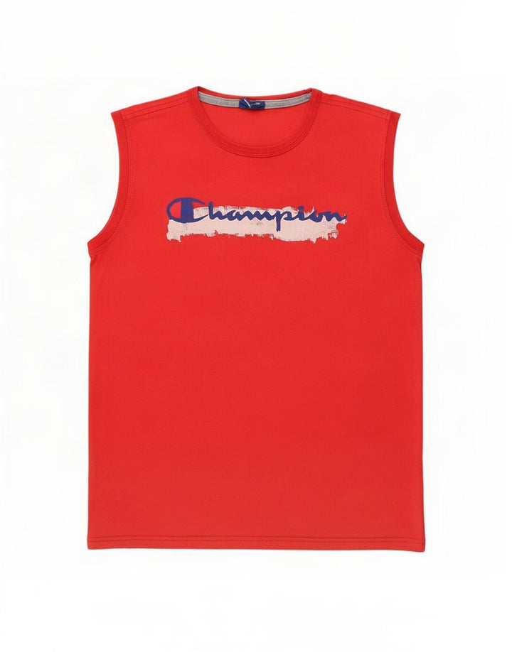 Champion Drenge Grafisk Vest Top 13-14 år XL Rød