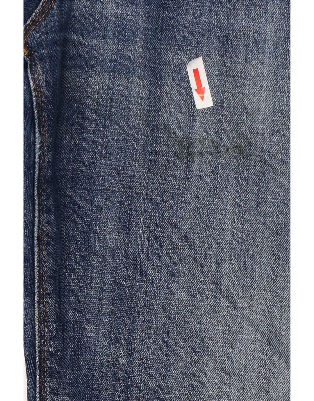 Tommy Hilfiger Herre Distressed Straight Jeans W32 L32 Blå Bomuld