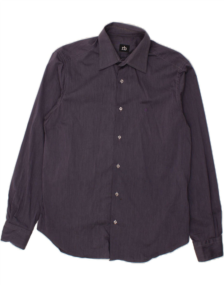 ROCCOBAROCCO Mens Shirt Size 15 3/4 40 Medium Navy Blue Vintage Roccobarocco and Second-Hand Roccobarocco from Messina Hembry 