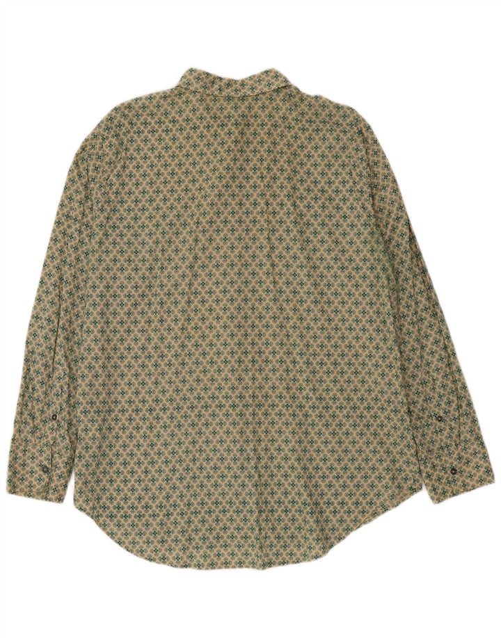 BENETTON Herreskjorte Stor grøn blomstret bomuld