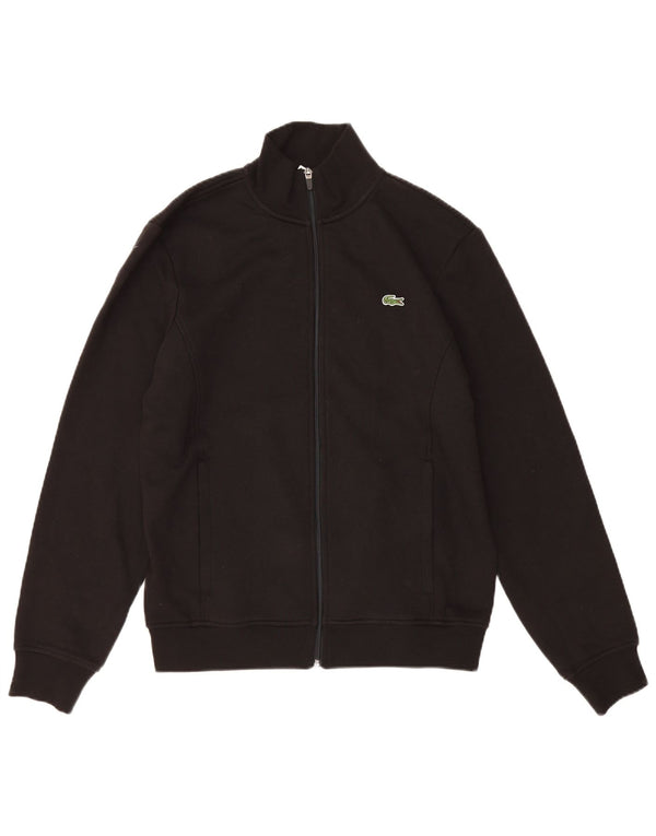 Lacoste Herre Regular Fit Træningsdragt Top Jakke Størrelse 4 Medium Sort Bomuld