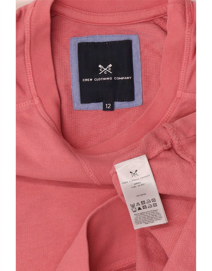 Crew Clothing Dame Sweatshirt Jumper UK 12 Medium Pink Bomuld