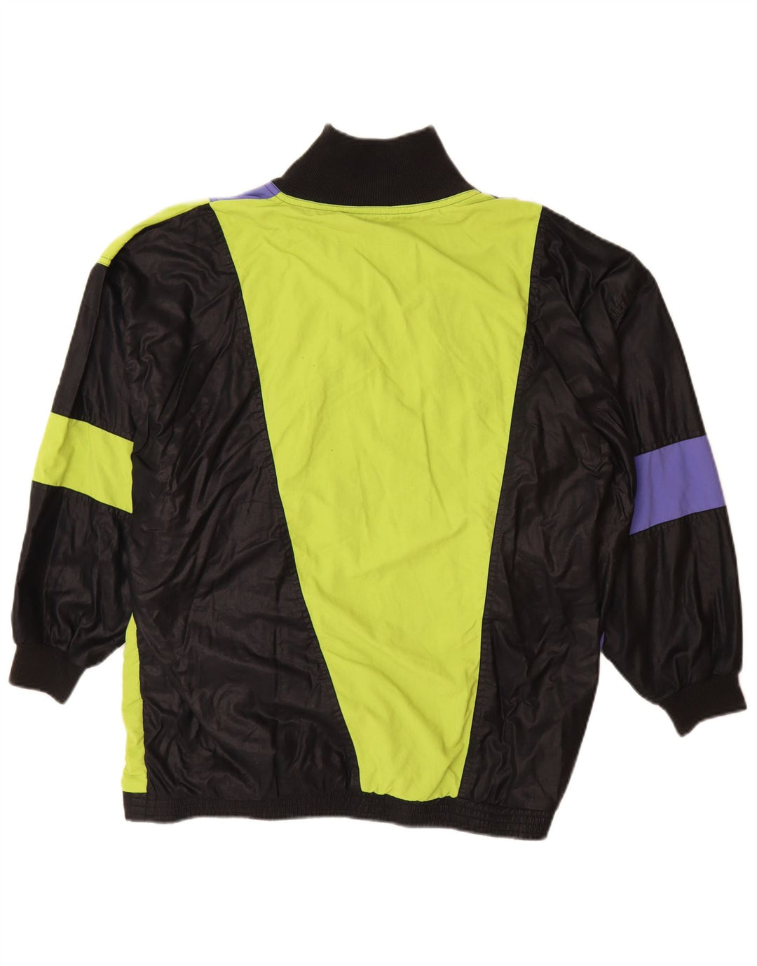 Maser M Dame Grafisk Windbreaker Jacket UK 16 Large Black Colourblock