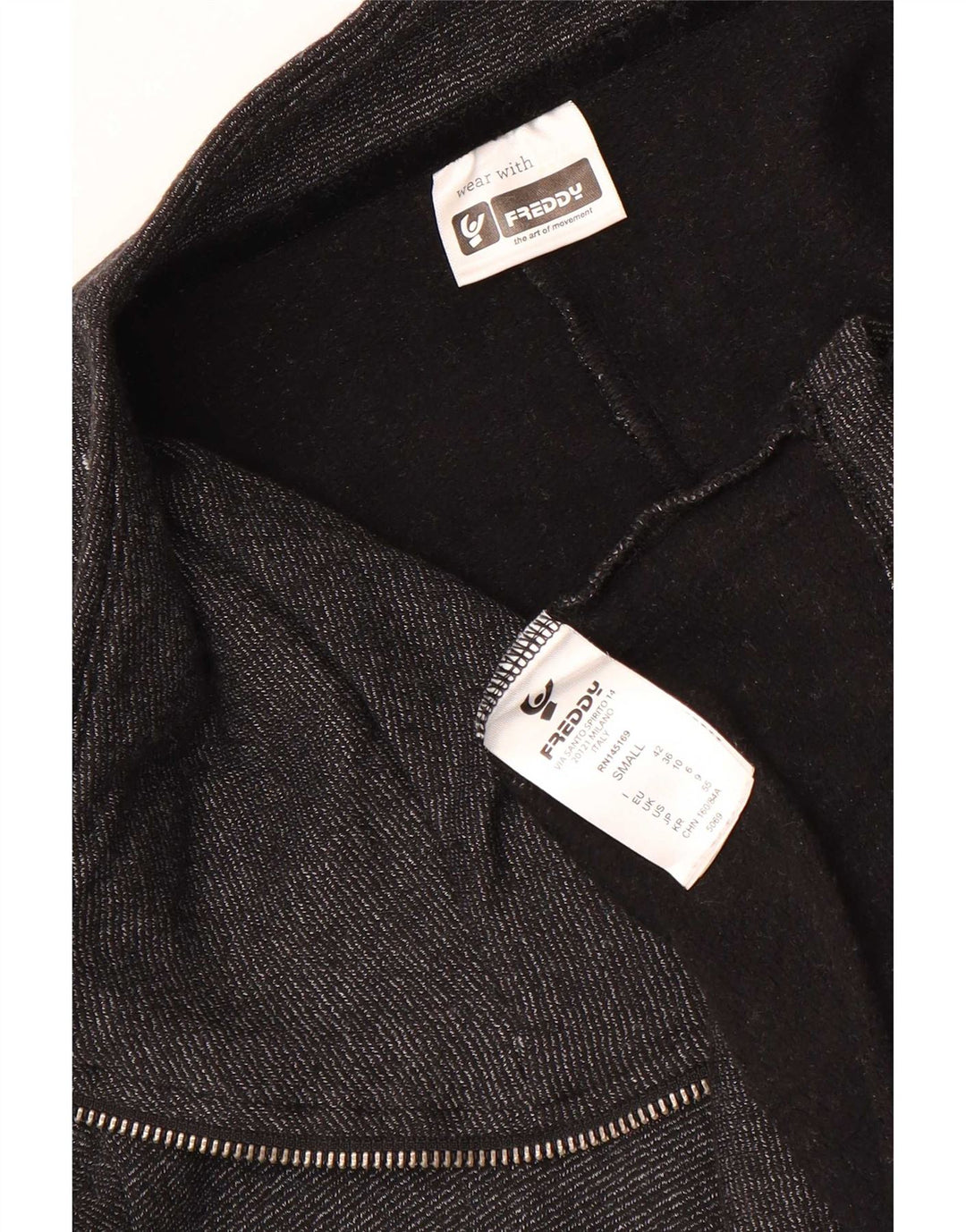 Freddy Womens Oversized træningsdragt Topjakke UK 10 Small Grey Bomuld