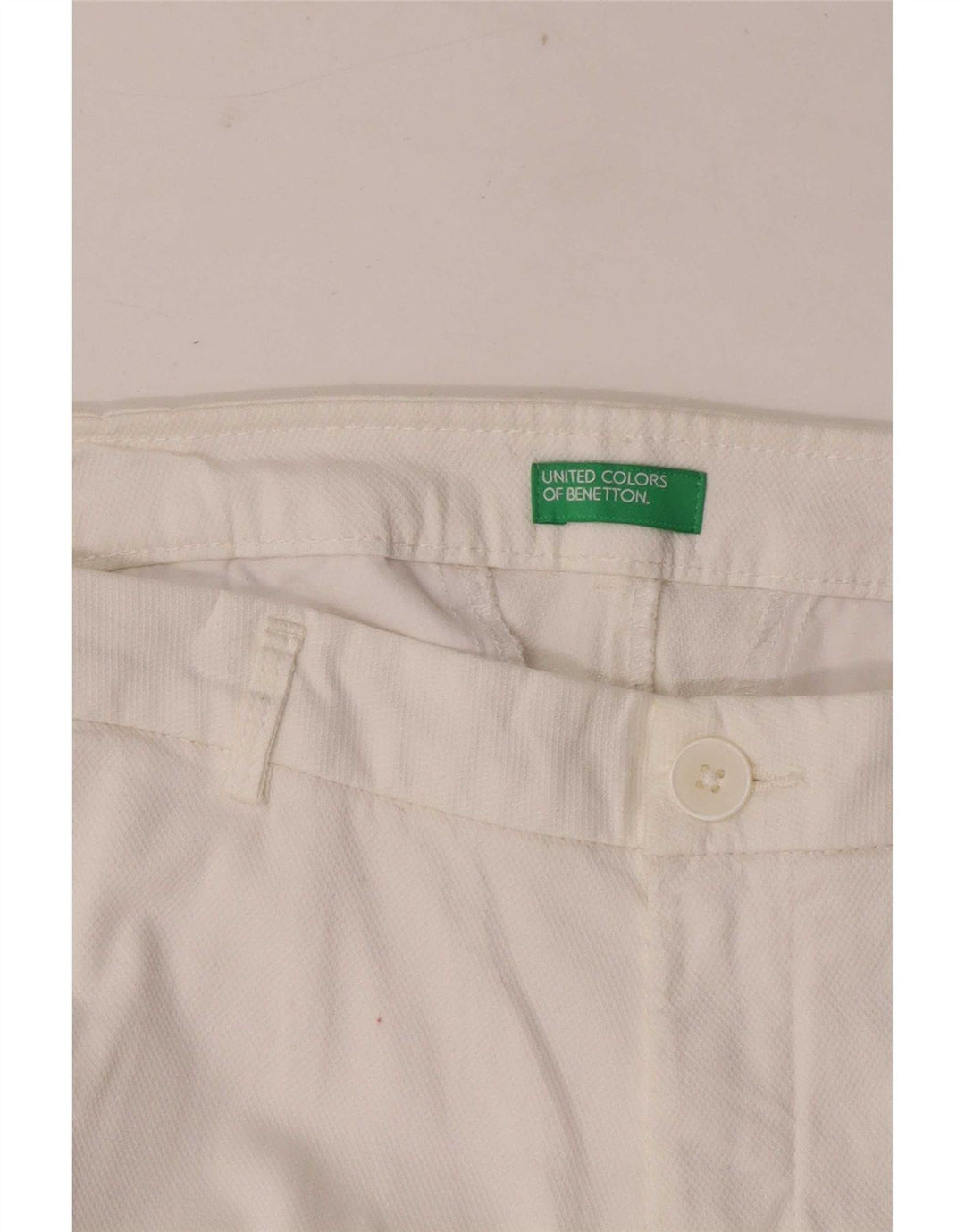 Benetton lige cropped bukser til kvinder W32 L25 Hvid
