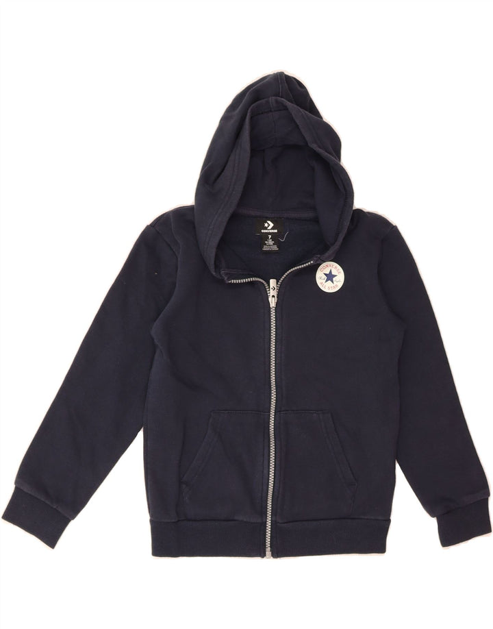 CONVERSE Boys Zip Hoodie Sweater 6-7 Years  Navy Blue Cotton Vintage Converse and Second-Hand Converse from Messina Hembry 
