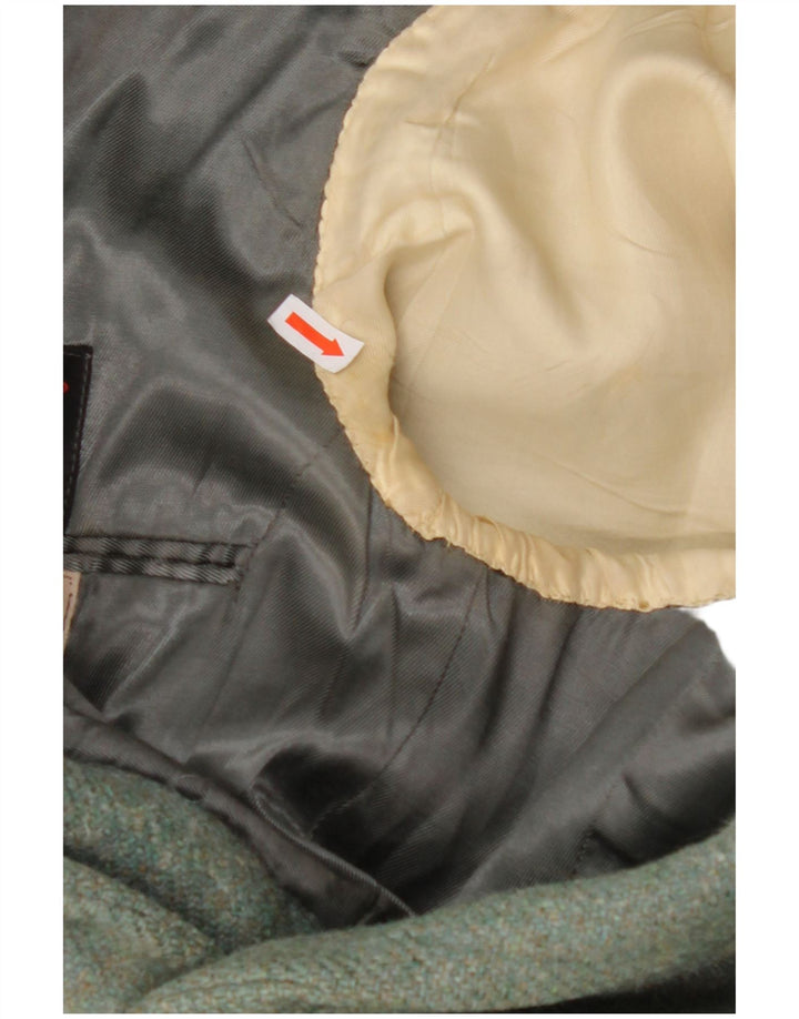 BURTON Herre skræddersyet 2-knaps blazerjakke UK 38 Medium Green Virgin Wool