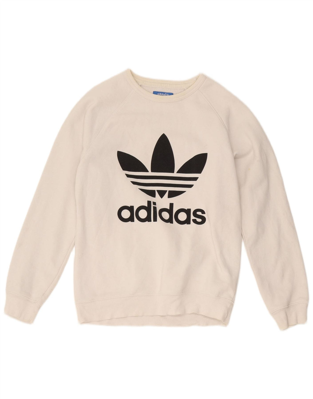 Adidas grafisk sweatshirt til mænd, lille hvid bomuld
