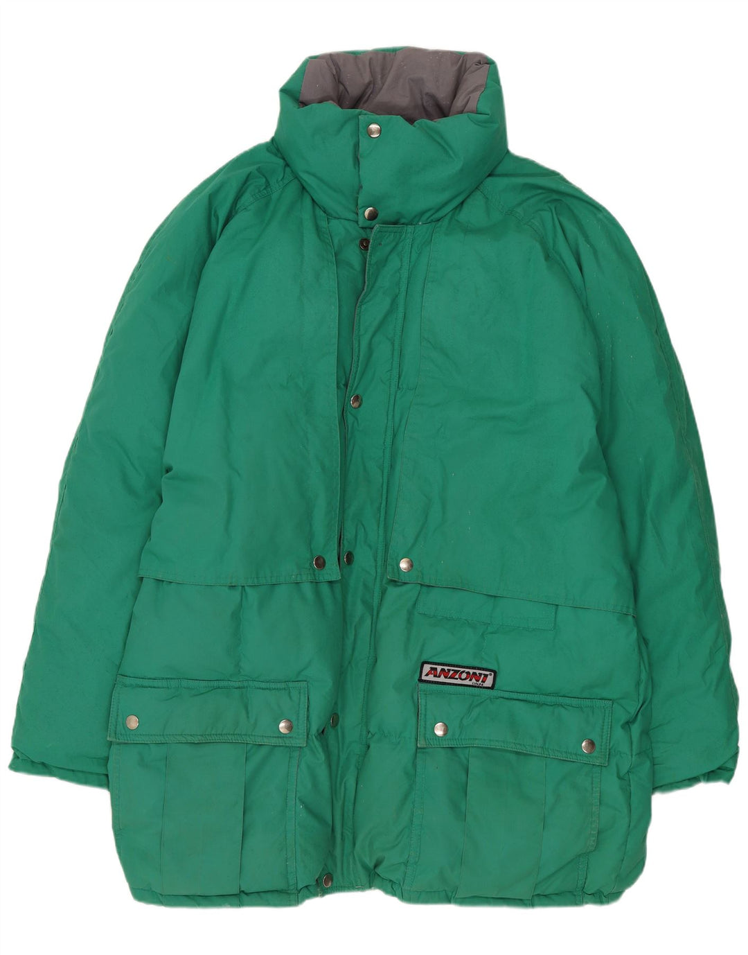 Anzoni Herre Loose Fit Polstret Jakke UK 38 Medium Green Polyester