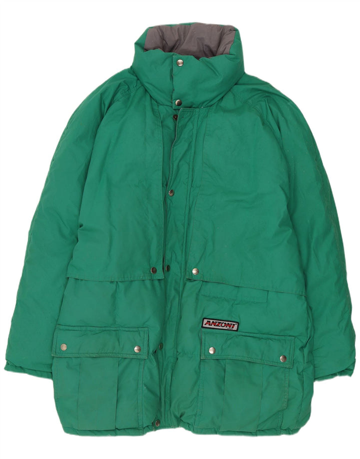 Anzoni Herre Loose Fit Polstret Jakke UK 38 Medium Green Polyester
