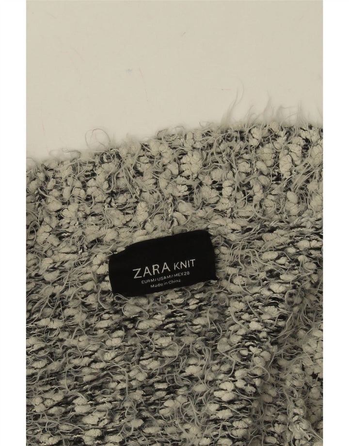 ZARA Womens Open Cardigan Sweater UK 14 Medium Grey Flecked Vintage Zara and Second-Hand Zara from Messina Hembry 