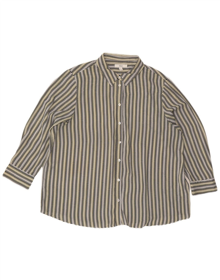 Marks & Spencer Dameskjortebluse UK 22 3XL Flerfarvet Geometrisk
