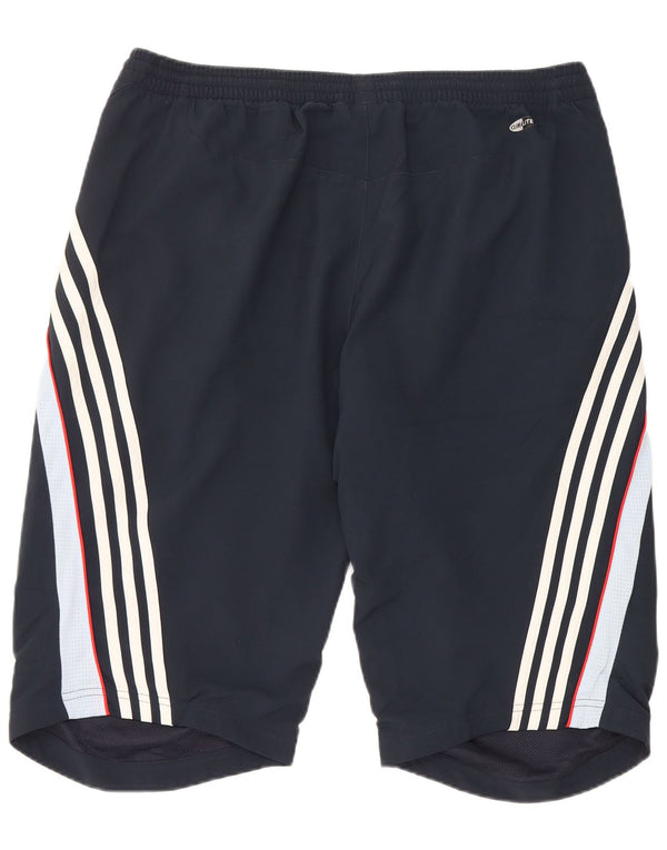 Adidas Herre Climalite Sportshorts Large Navy Blue Colourblock Polyester
