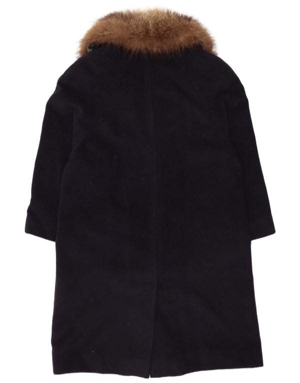 ELENA MIRO Overfrakke til kvinder UK 16 Large Navy Blue Virgin Wool