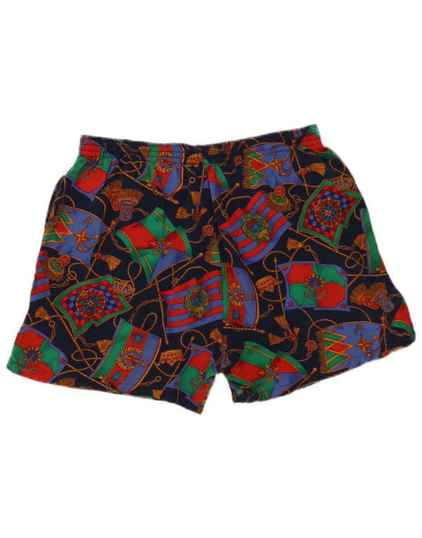 Vintage Badeshorts med abstrakt mønster til mænd Medium Multicolored Cupro