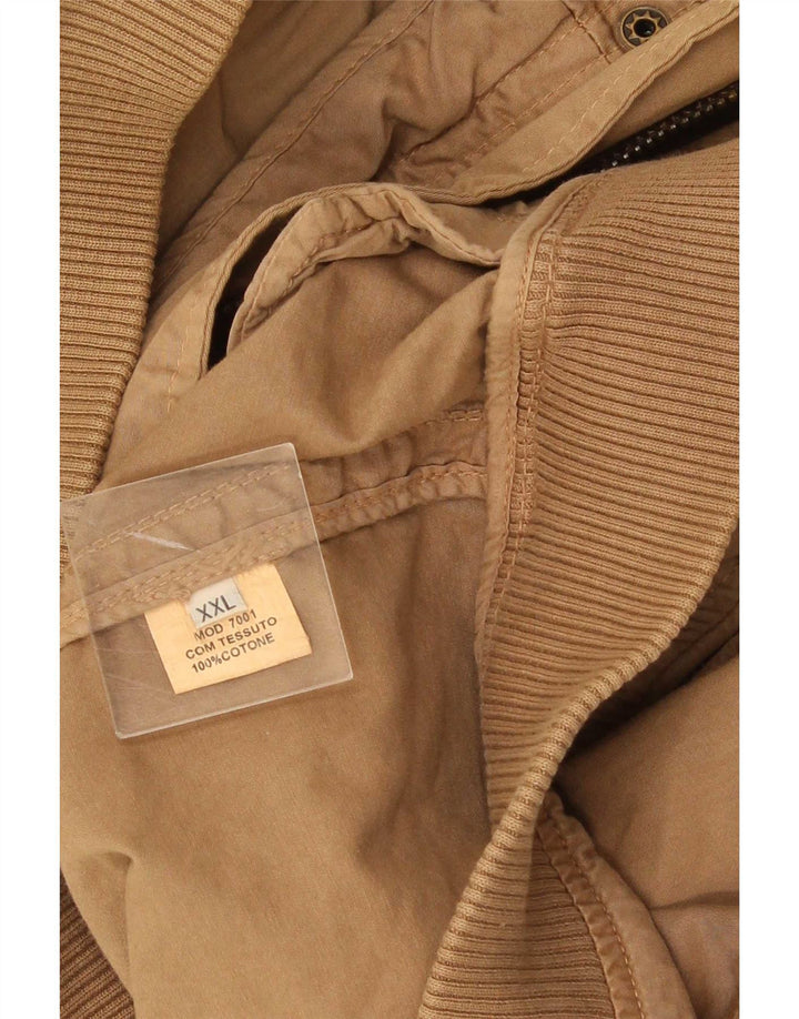 Avirex Herre Bomber Jacket UK 46 2XL Brun Bomuld