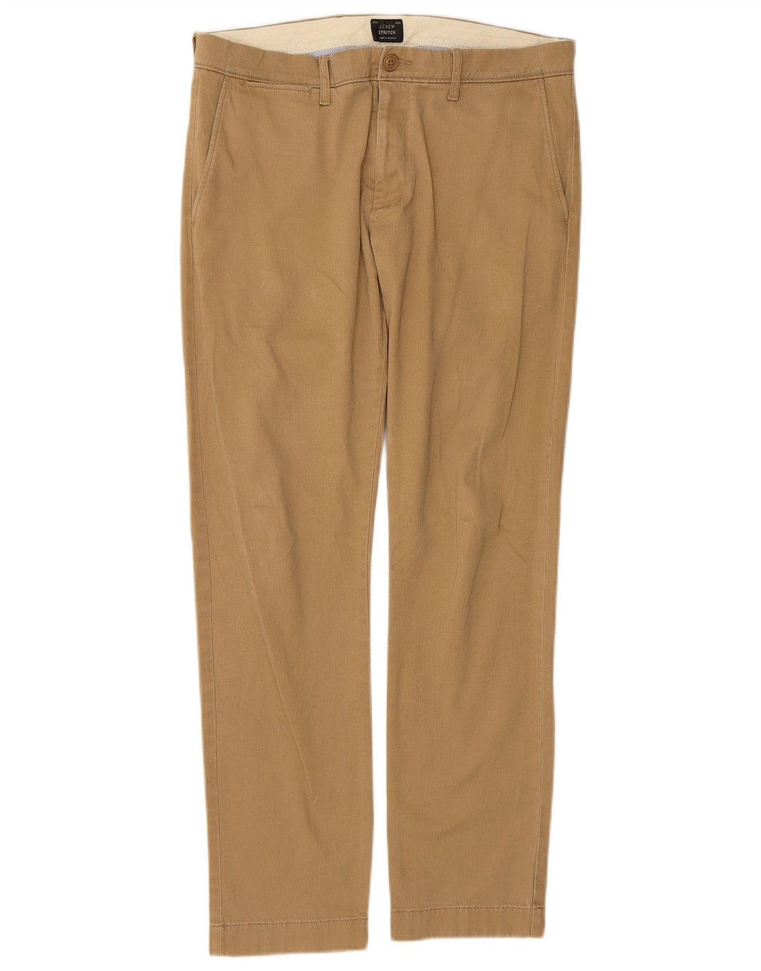 J. CREW Straight Chino-bukser til mænd W31 L30 Beige Bomuld