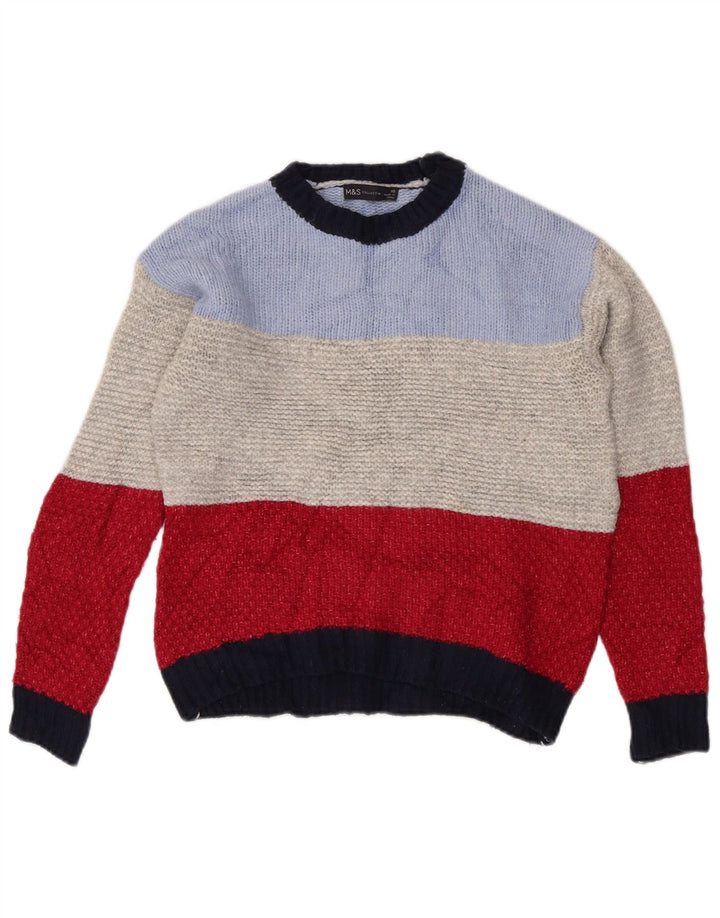 Marks & Spencer Dame Boat Neck Jumper Sweater UK 6 XS Flerfarvet