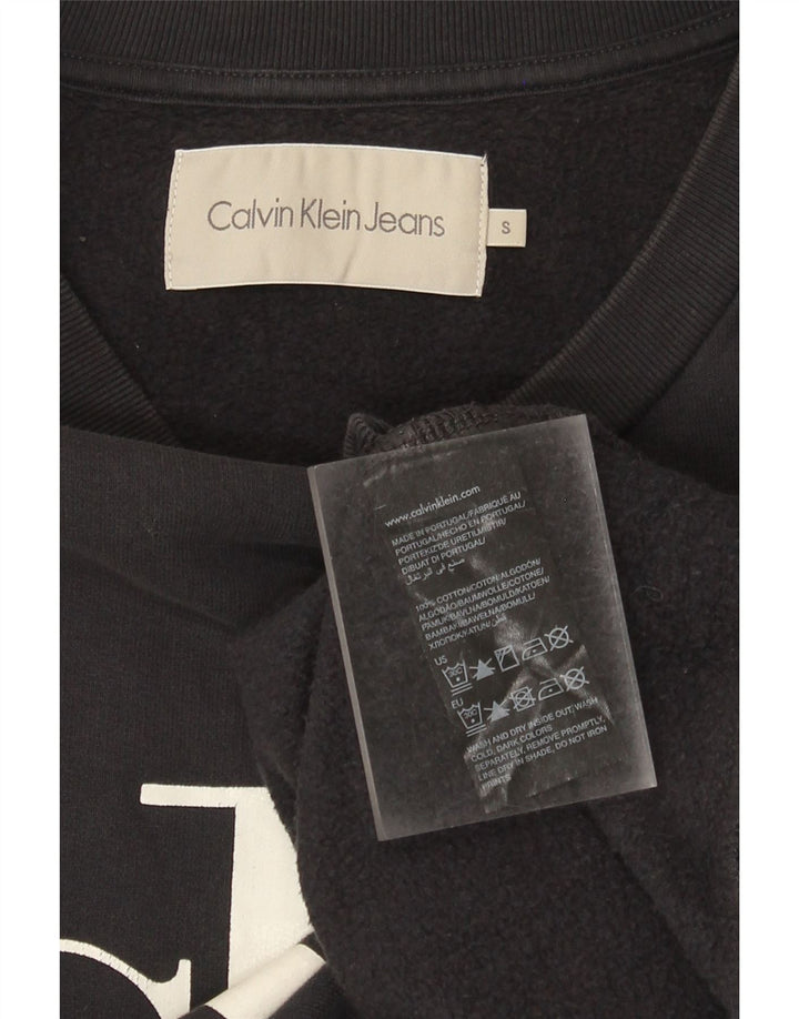CALVIN KLEIN JEANS Grafisk sweatshirt til mænd, lille sort