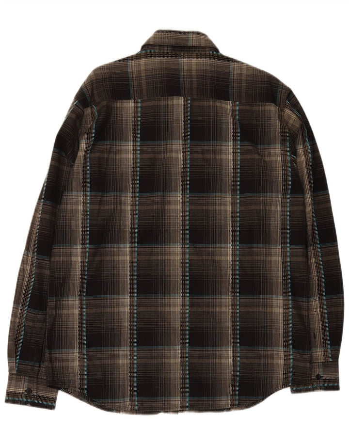WRANGLER Herreskjorte Stor brun ternet bomuld