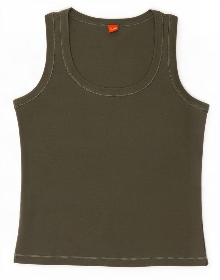 Hugo Boss Damevest Top UK 12 Medium Khaki