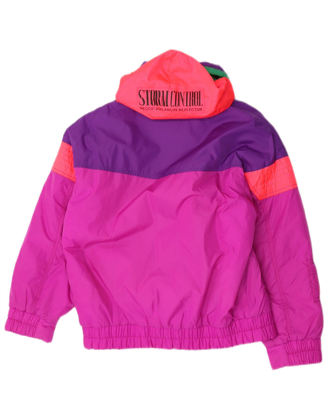 Nevica Dame Hætte Skijakke US 6 Medium Pink Colourblock Nylon