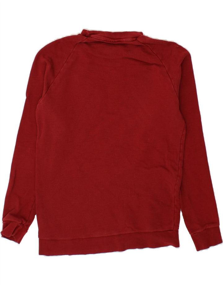 ADIDAS Mens Graphic Sweatshirt Jumper Small Red Cotton Vintage Adidas and Second-Hand Adidas from Messina Hembry 
