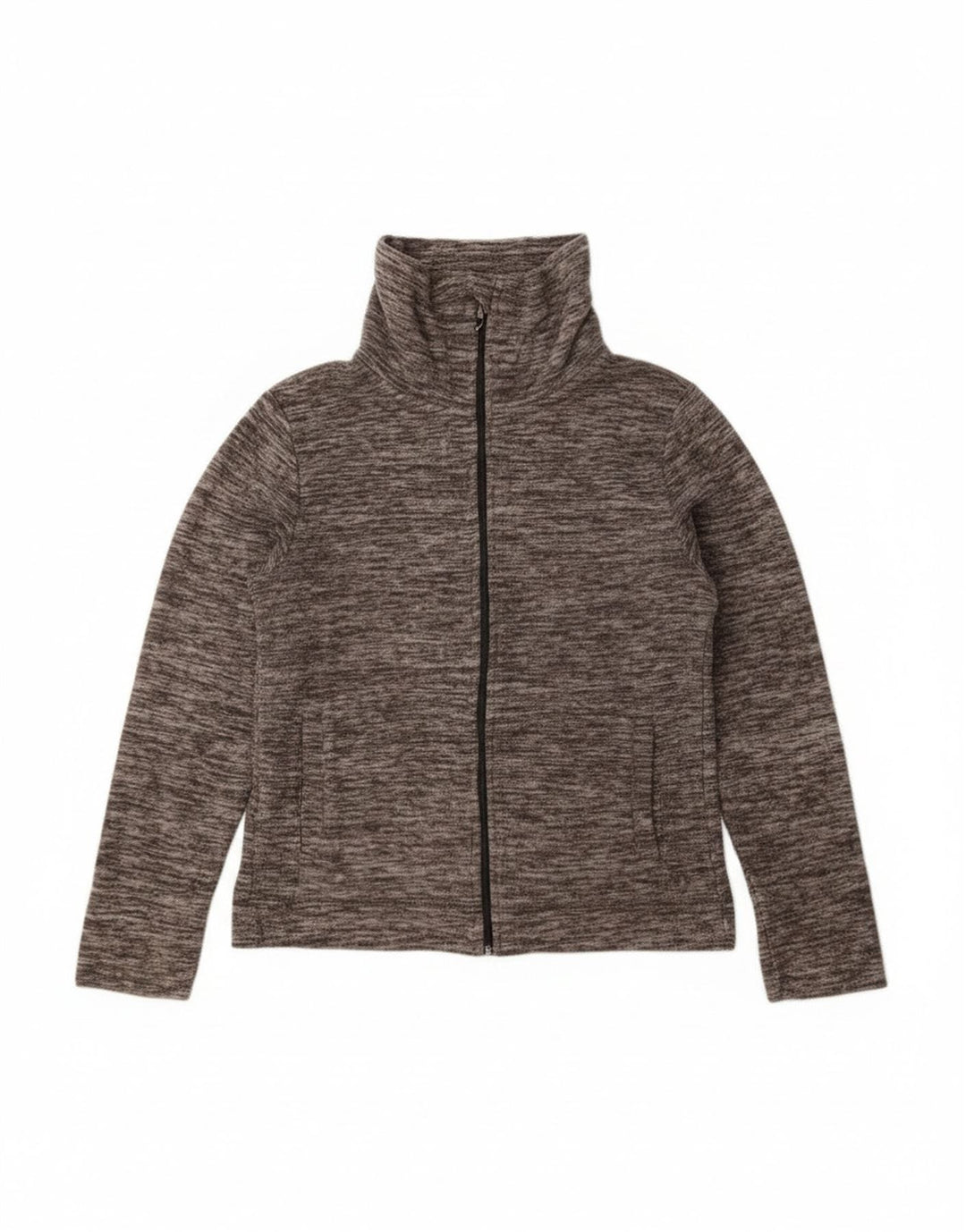 Calvin Klein Dame Performance Fleece Jakke UK 10 Små Grå Flecked