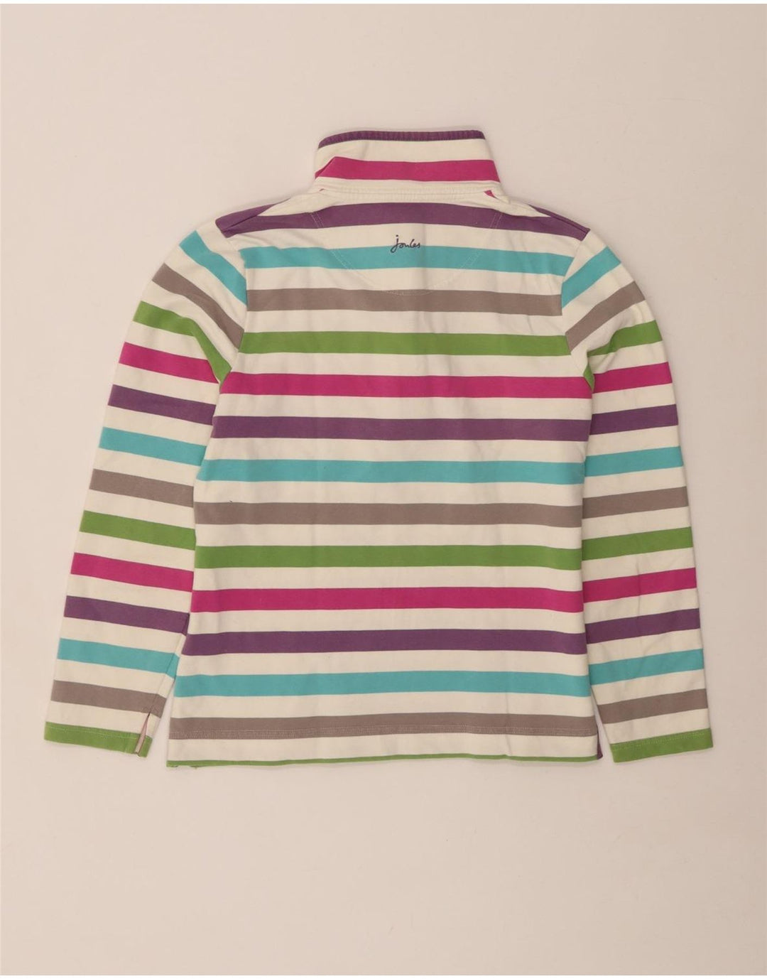 JOULES Dame Sweatshirt Jumper UK 10 Lille Flerfarvet Stribet
