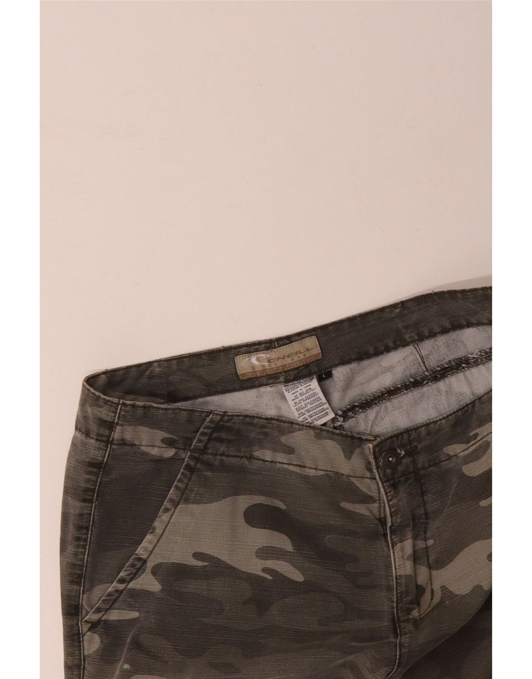 O'NEILL Straight Cargo bukser til mænd Large W36 L29 Khaki Camouflage Bomuld